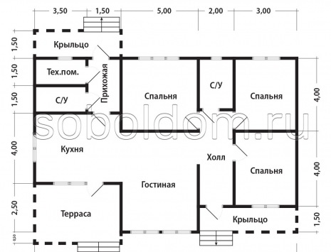 Фото готовых работ - Каркасный дом 9,5х15 м. (Проект К-262)