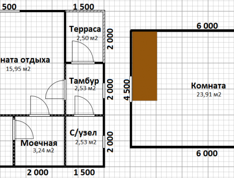 Фото готовых работ - Каркасная баня 6х6 м (Проект К-47)