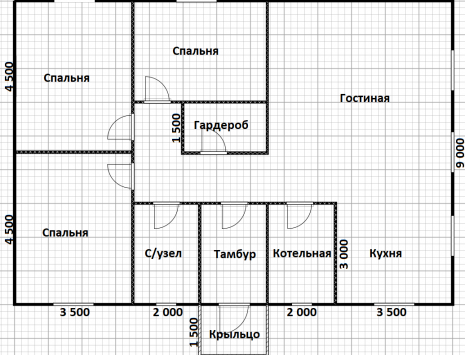 Фото готовых работ - Каркасный дом 13х9 м.