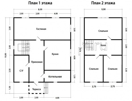 Фото готовых работ - Дом из проф. бруса камерной сушки 8х8,5 м. (Д-31)