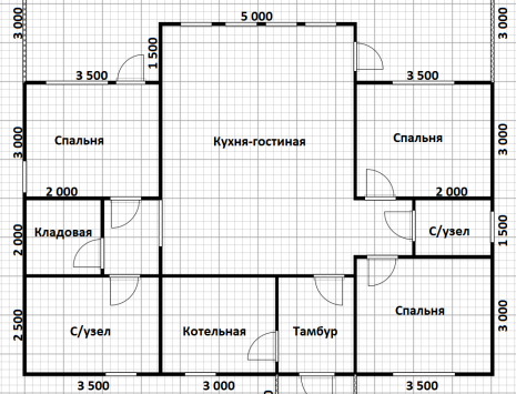 Фото готовых работ - Каркасный дом 10,5х12 м. (К-247)