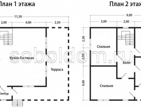 Фото готовых работ - Каркасный дом 11,5х8,5 м.