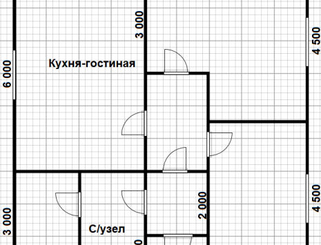 Фото готовых работ - Одноэтажный каркасный дом 9х9 м