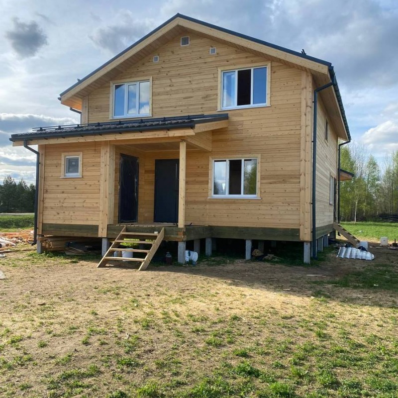 Фото готовых работ - Дом из профилированного бруса камерной сушки 8х10 м.